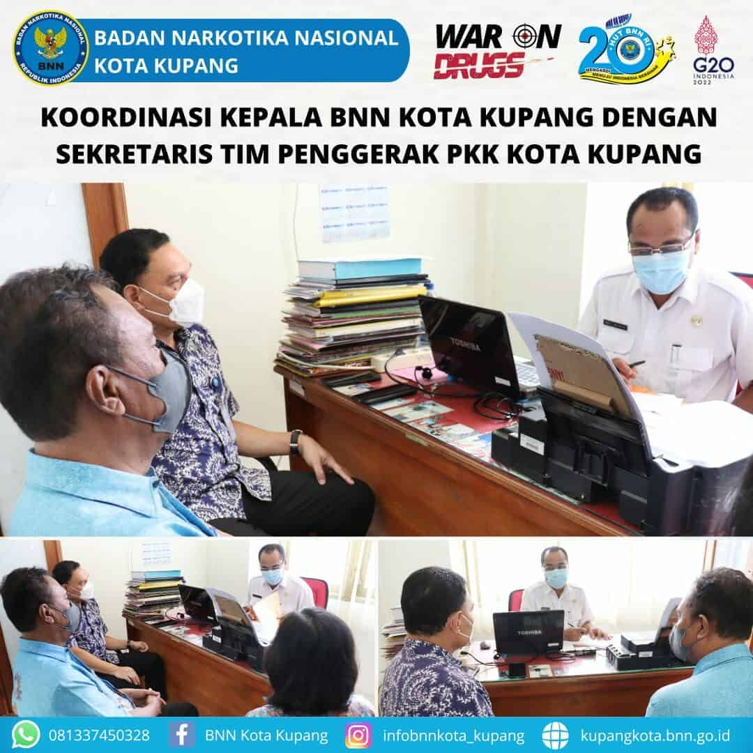 Koordinasi terkait Nota Kesepahaman antara Tim Penggerak PKK Pusat dengan BNN RI Kantor Dinas Pemberdayaan Perempuan dan Perlindungan Anak Kota Kupang