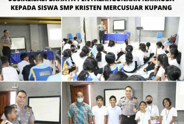 Sosialisasi Bahaya Narkoba kepada Siswa SMP Kristen Mercusuar Kupang