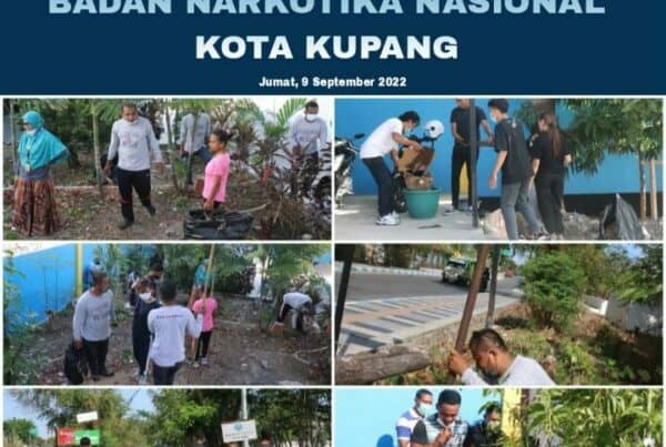 Kegiatan Jumat Bersih Badan Narkotika Nasional Kota Kupang