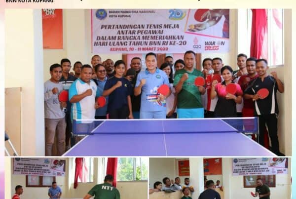 Pertandingan Tenis Meja Antar Pegawai BNN Kota Kupang (Pra HUT BNN RI ke-20)