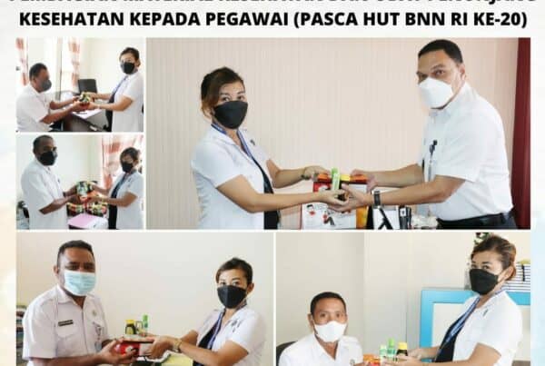 Pembagian Material Kesehatan dan Obat Penunjang Kesehatan Kepada Pegawai BNN Kota Kupang Pembagian Material Kesehatan dan Obat Penunjang Kesehatan Kepada Pegawai (Pasca HUT BNN RI Ke-20)