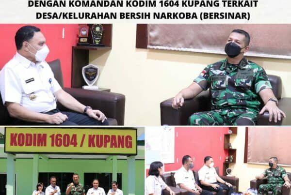 Koordinasi terkait Optimalisasi Program Ketahanan Keluarga Anti Narkoba berbasis Sumber Daya Pembangunan Desa TA. 2022 di Kodim 1604/Kupang