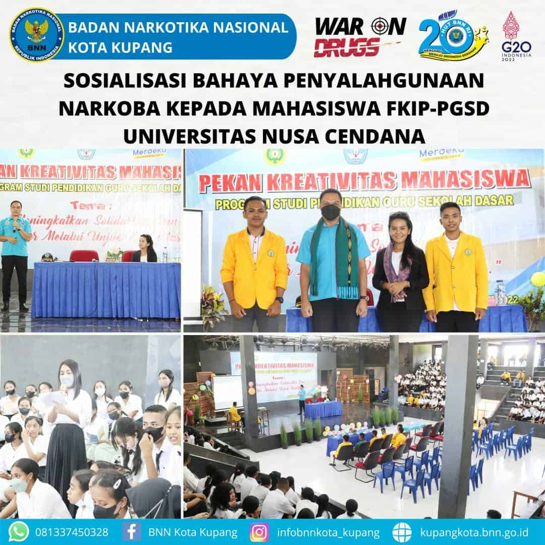 Sosialisasi Bahaya Pengalahgunaan Narkoba kepada Mahasiswa FKIP-PGSD Universitas Nusa Cendana Sosialisasi Bahaya Pengalahgunaan Narkoba kepada Mahasiswa FKIP-PGSD Universitas Nusa Cendana