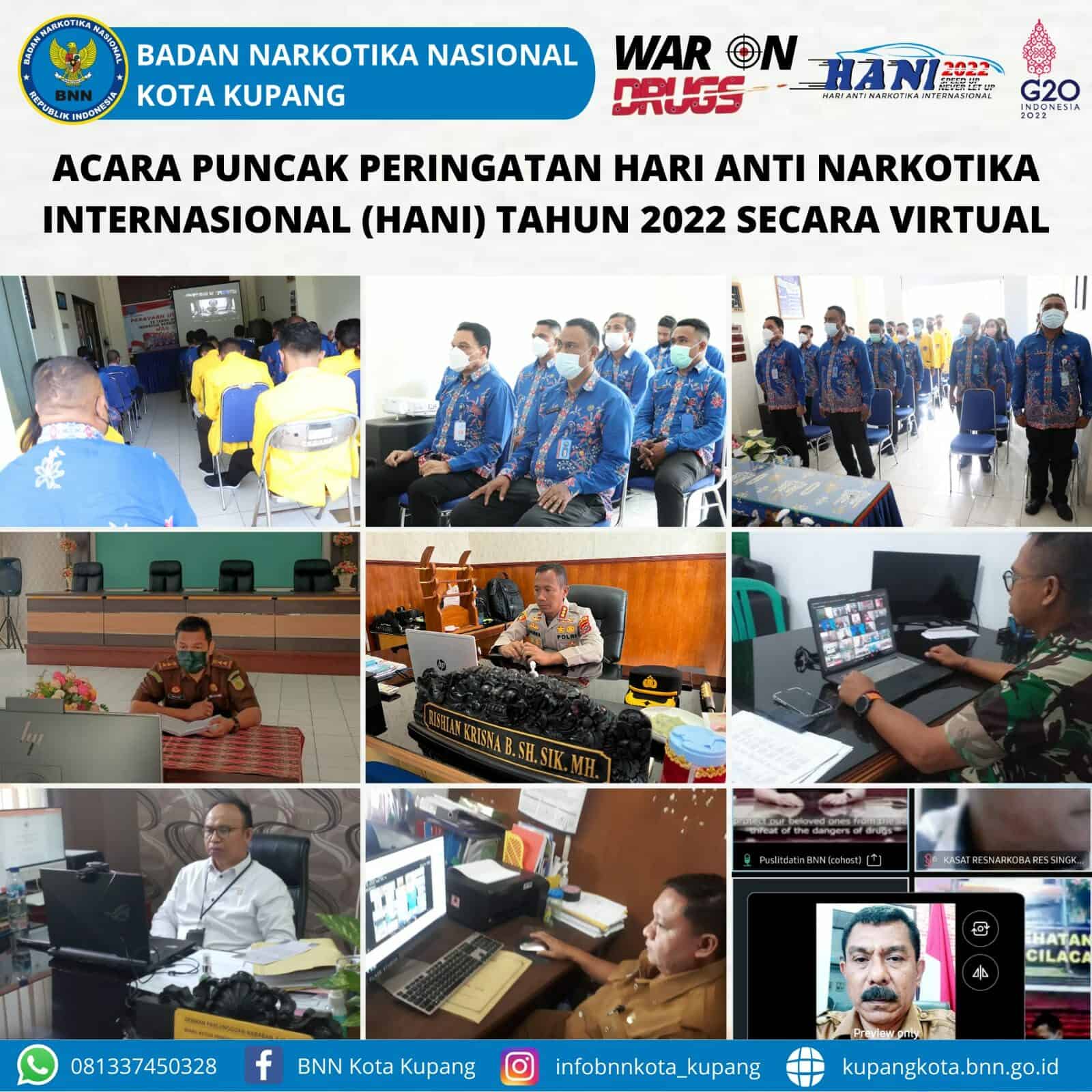 Acara Puncak Peringatan Hari Anti Narkotika Internasional (HANI) Tahun 2022 Secara Virtual Acara Puncak Peringatan Hari Anti Narkotika Internasional (HANI) Tahun 2022 Secara Virtual