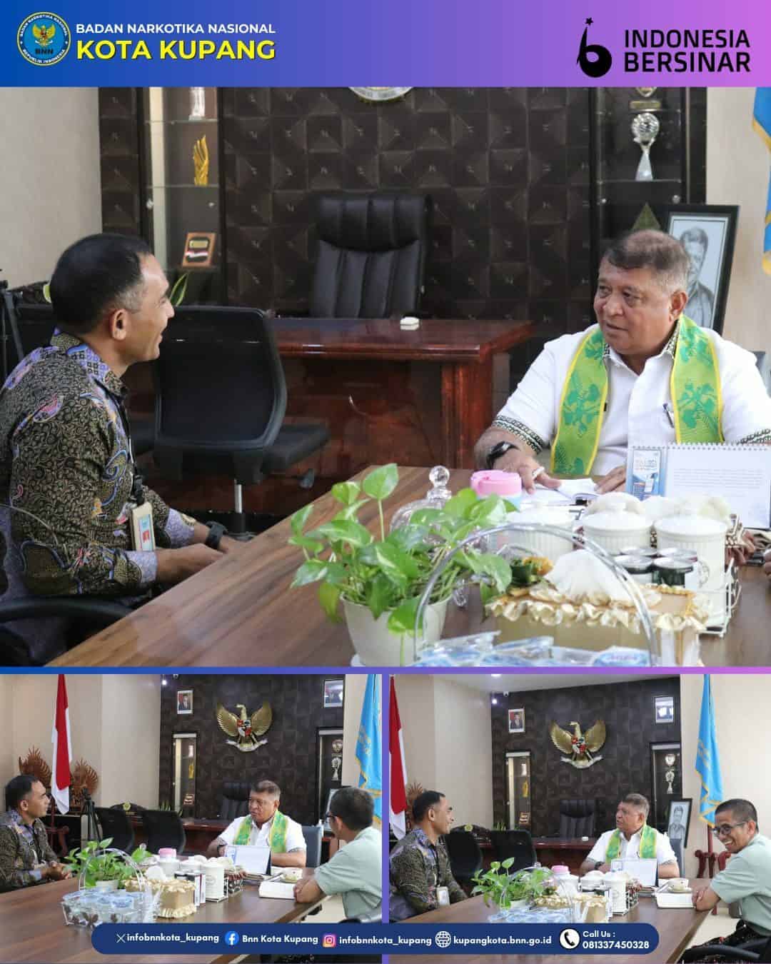 Silahturahmi Kepala BNN Kota Kupang dengan Pj. Walikota Kupang : Penanggulangan Narkoba Butuh Dukungan Pemerintah Daerah Konsep Otomatis