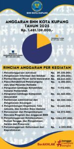 PAGU ALOKASI ANGGARAN BNN KOTA KUPANG TAHUN 2025